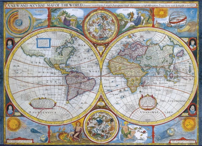 Puzzle Starodávna Weltkarte 1000 Teile