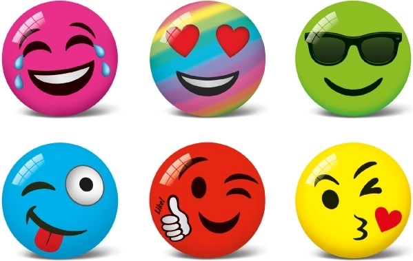 Ball mit Smiley-Motiven 11 cm