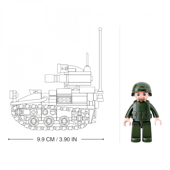 Sluban Modellbausteine Kleiner Panzer Wiesel AWC 2-in-1