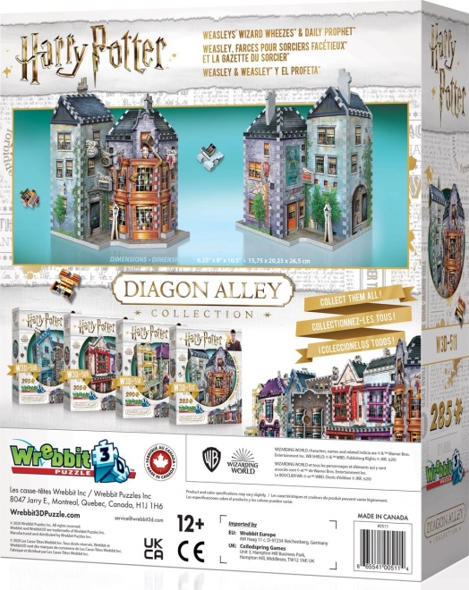 WREBBIT 3D-Puzzle Harry Potter: Weasleys Zauberscherze & Tagesprophet