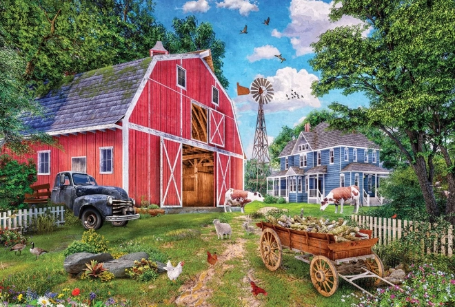 Eurographics Puzzle - Bauernhof in Blechdose 550 Teile