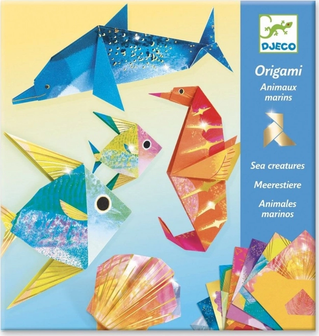 Metallisches Origami Unterwasserwelt