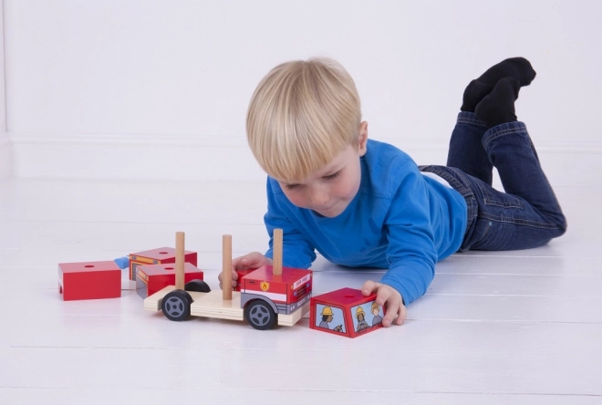 Bigjigs Baby Feuerwehr-Wagen-Steckspiel