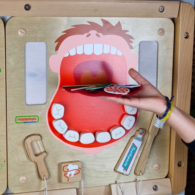 Masterkidz Wand-Sensoriktafel Mundhygiene Montessori
