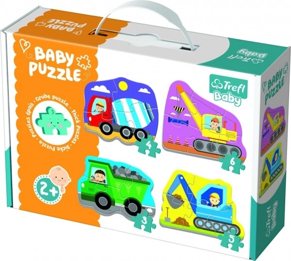 Babypuzzle Baustellenfahrzeuge 4-in-1