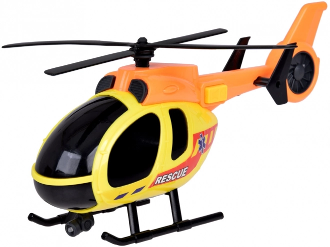 Rettungsfahrzeug-Set mit Hubschrauber und Auto