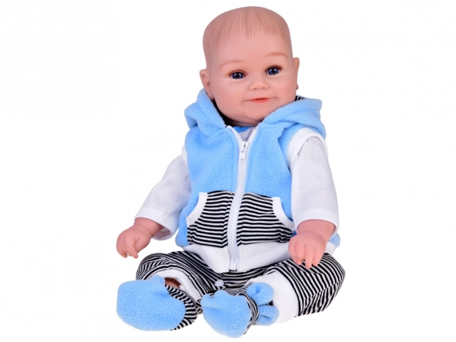 Interaktive Babypuppe Junge 50cm Lächelnd und Gurrend