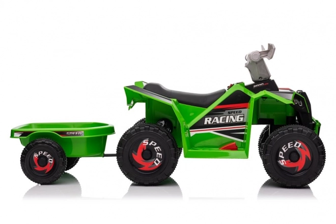 Elektrischer Quad mit Anhänger, grün