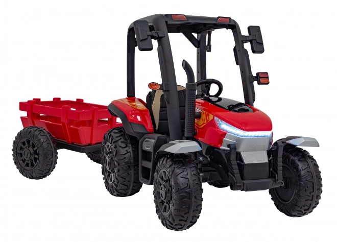 Traktor mit Anhänger rot
