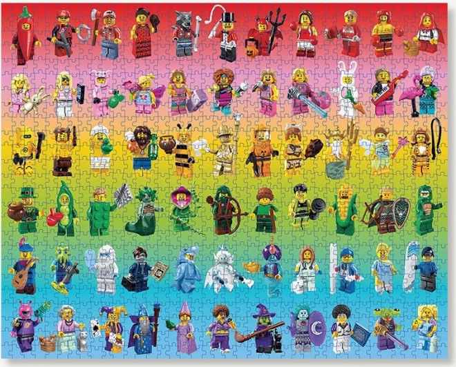 Puzzlespiel LEGO Regenbogen Minifiguren 1000 Teile