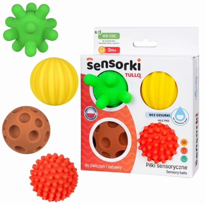 Tullo sensorische Bälle - 4 Stück ohne Löcher