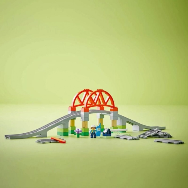 Lego Duplo Brücke und Eisenbahnschienen Erweiterungsset