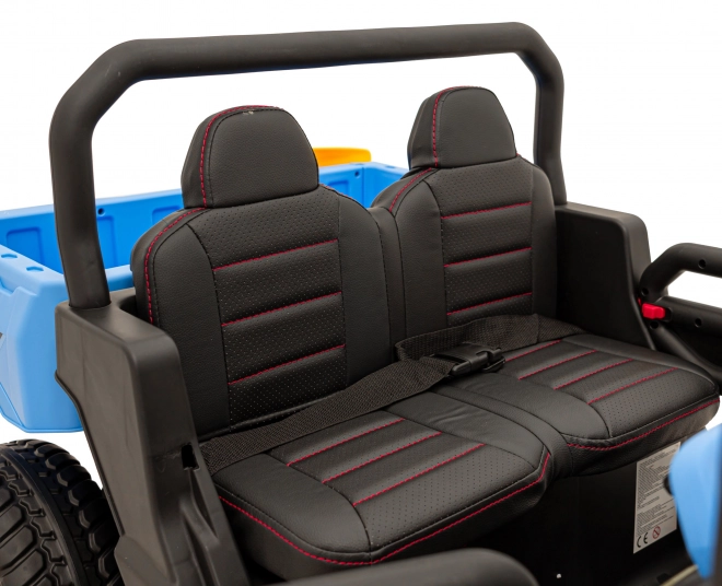 Kinderauto Pick-Up Speed 900 Blau + Allradantrieb + bewegliche Schaufel + Gepäckträger + Fernbedienung + Schaufel + LED Audio
