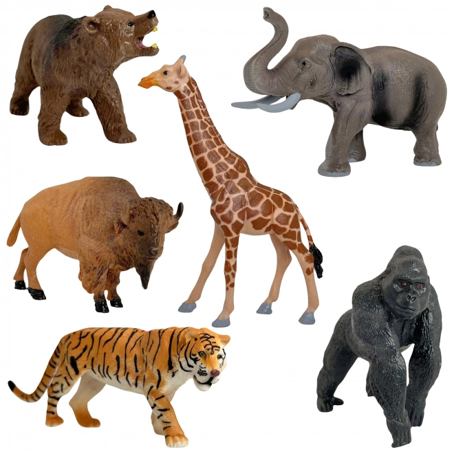 Set großer Wildtiere Figuren + Unterlage und Zubehör