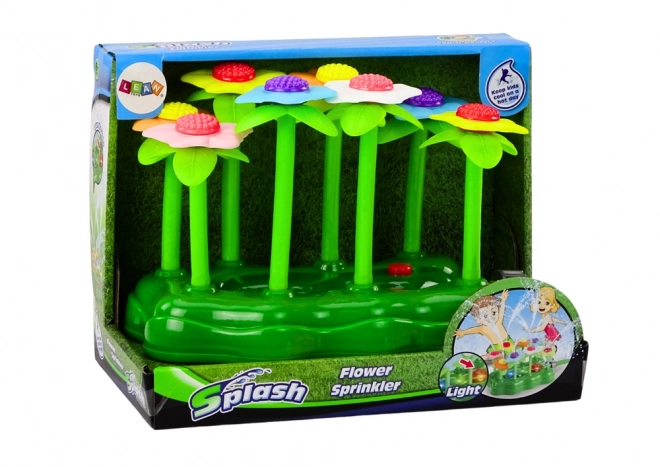 Garten Wasserspielzeug Blumen Sprinkler Brunnen mit Beleuchtung für Kinder