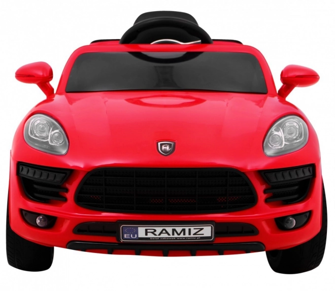 Turbo-S Batterieauto für Kinder Rot + Fernbedienung + Langsamer Start + EVA-Reifen + MP3-Radio