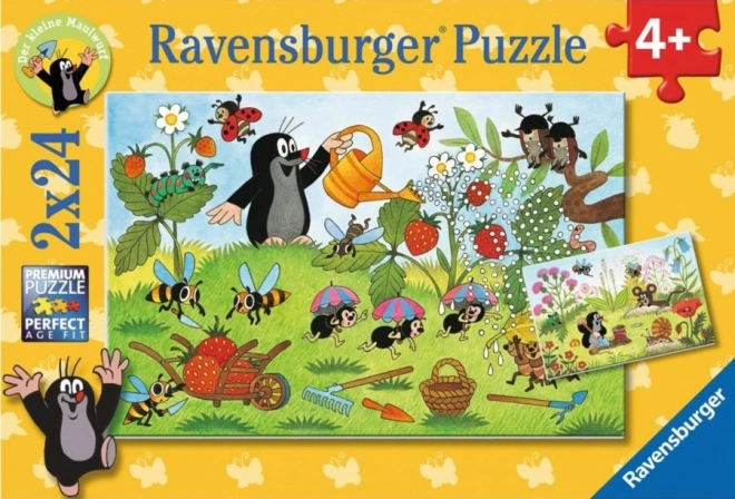 Ravensburger Puzzle Krteček im Garten 2x24 Teile