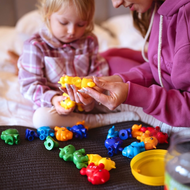 Lernspiel Einhorn Zahlen und Farben Montessori Set