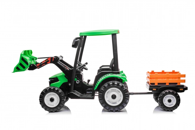 MEGA Traktor D68 mit Anhänger grün