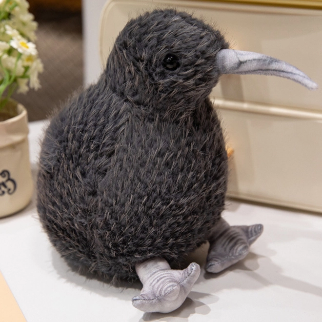 Plüschvogel Kiwi - schwarz 17 cm