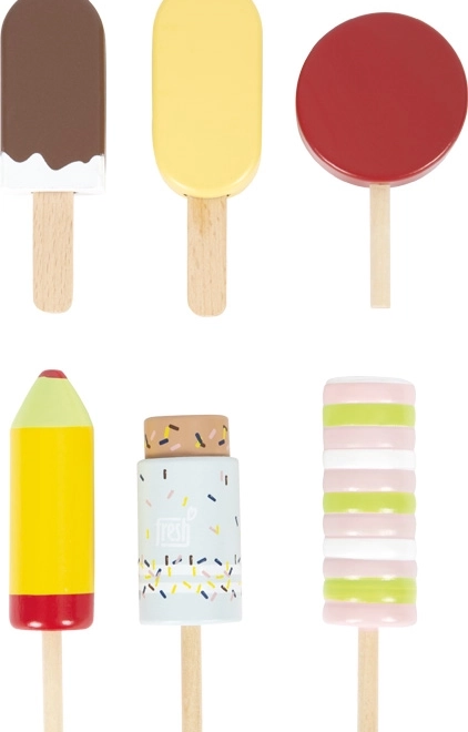 6 Holz-Eis am Stiel für endlosen Spielspaß