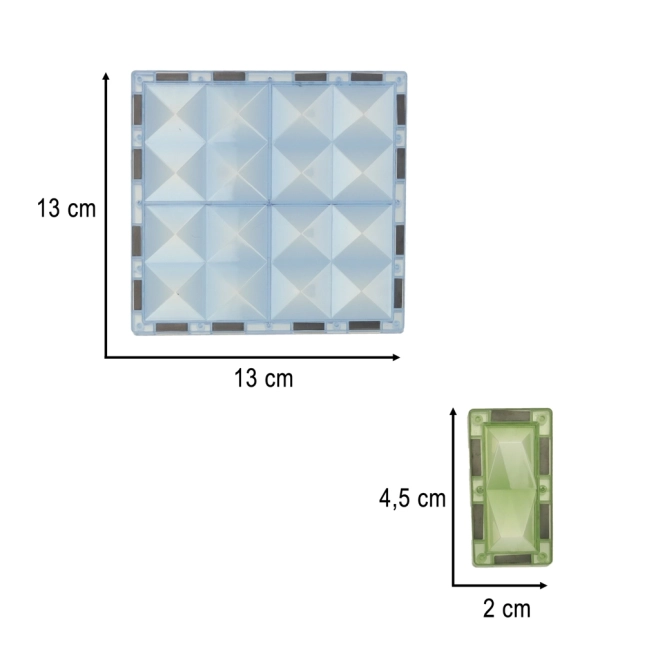 Leuchtende magnetische Bausteine 124 Teile