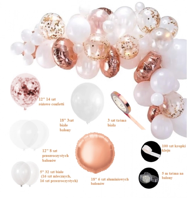 Ballongirlande Rosegold