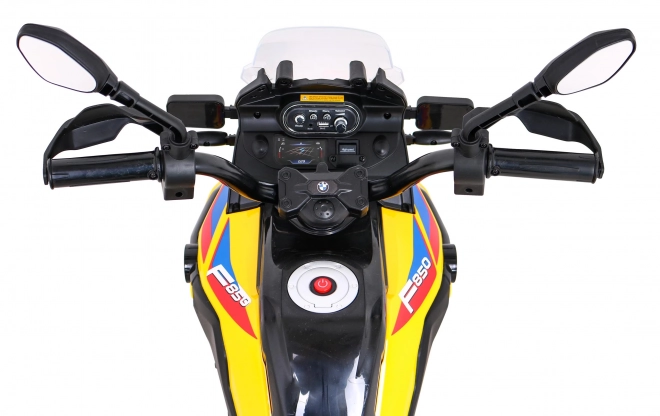 Kindermotorrad BMW F850 GS mit Batterie Gelb