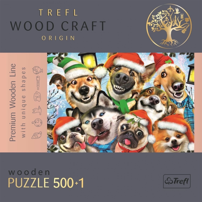 Holzpuzzle Origin Weihnachts-Hunde 501 Teile von TREFL