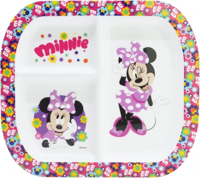 Rechteckiger Kinderteller mit Minnie-Motiv
