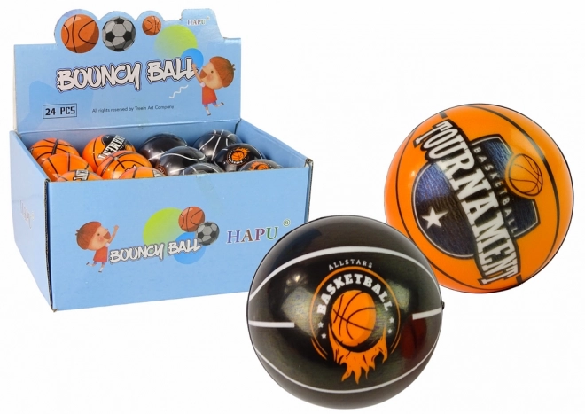 Weicher Ball 7 cm Schwarz Orange