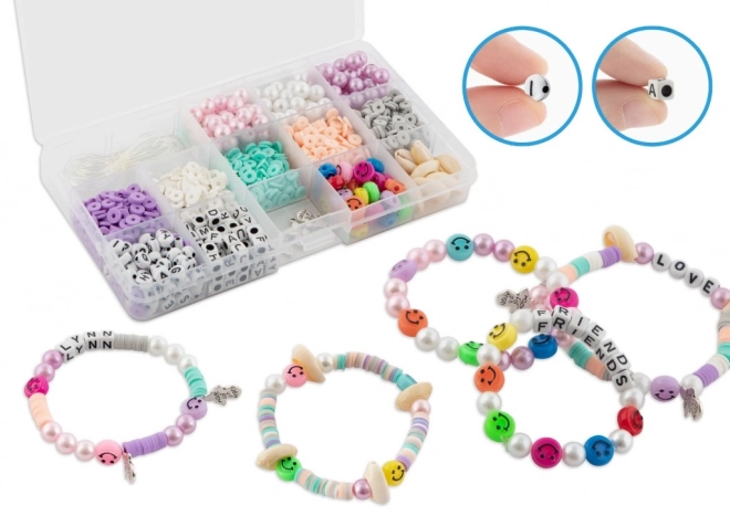 Set aus Perlenstrang-Box