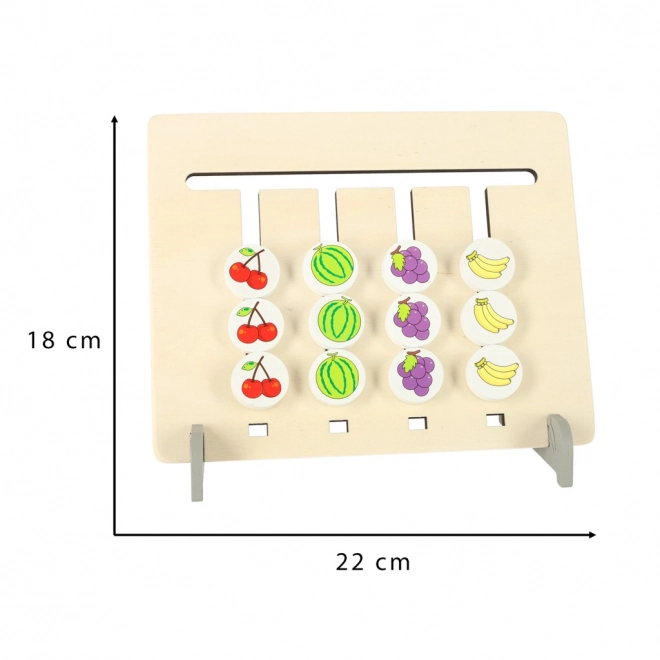 Holzpuzzle Montessori Früchte Farben Spiel