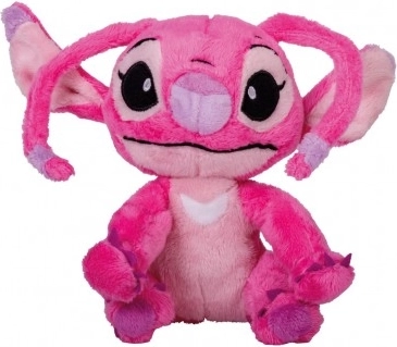 Sitzender Plüschengel Stitch rosa 22 cm