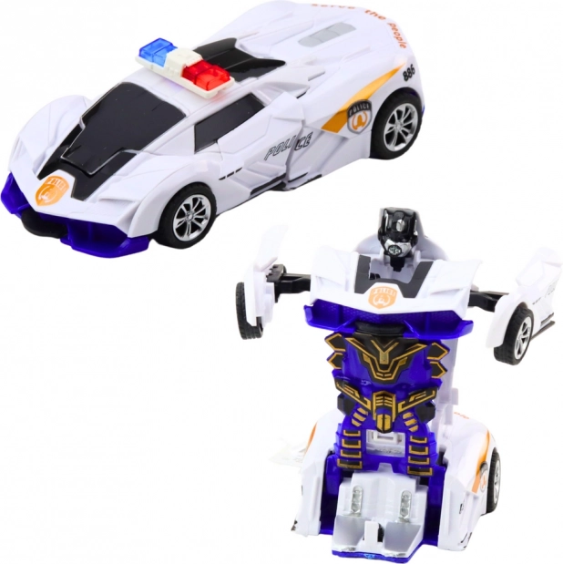 Auto Roboter 2v1 Sportliches Polizeiauto