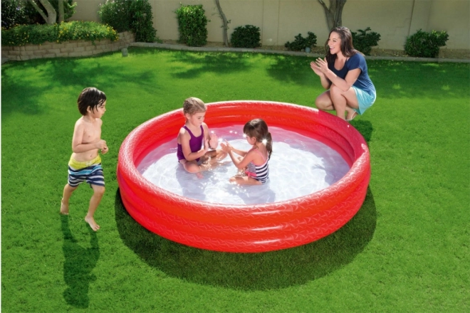 Bestway Roter Aufblasbarer Kinderpool 183x33cm mit Reparaturflicken