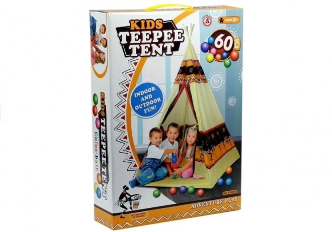 Indisches Tipi-Spielzelt mit 60 Bällen