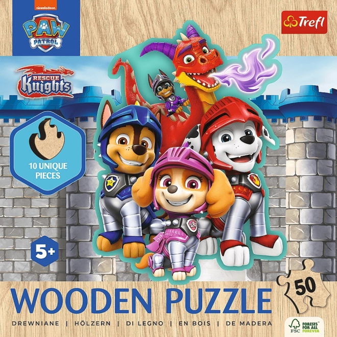 Holzpuzzle PAW Patrol: Rescue Knights 50 Teile