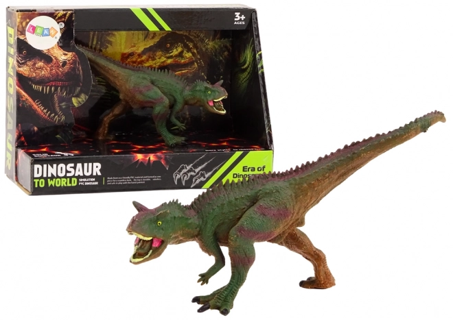 Realistische Dinosaurierfigur Carnotaurus Grün-Braun