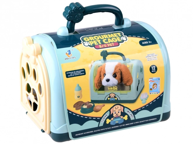 Interaktiver Beagle Plüschhund mit Futter und Transporter
