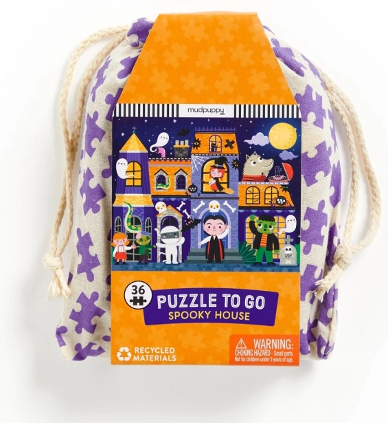 Puzzle Spukhaus von Mudpuppy im Stoffbeutel