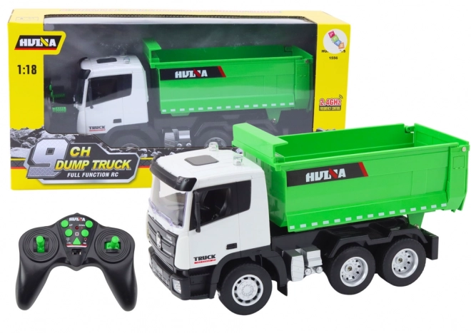 Ferngesteuerter Kipper LKW 1:18 Grün