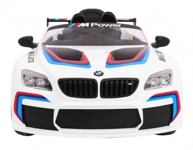 BMW M6 GT3 Kinderauto mit Batterie Weiß + Belüftung + MP3 Sounds Lichter + Fernsteuerung