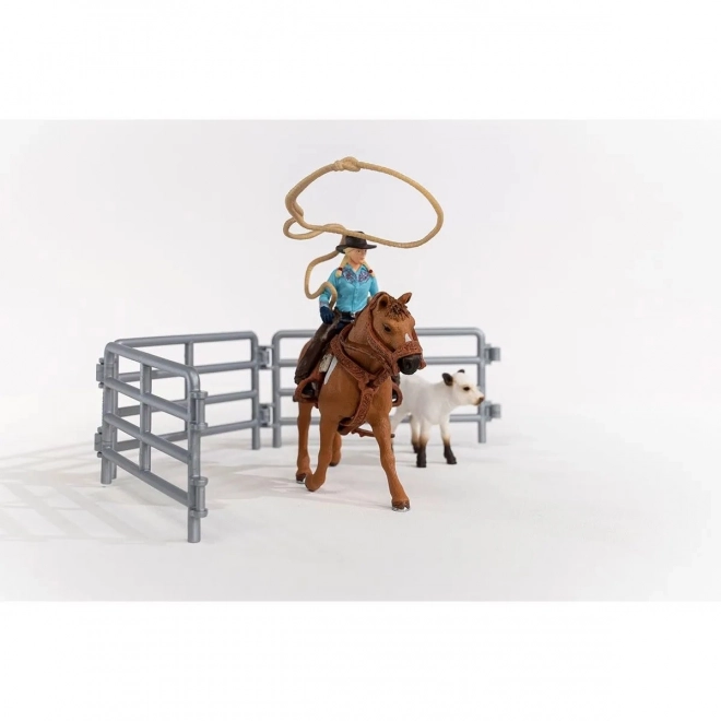 Cowgirl mit Lasso Farm World Set