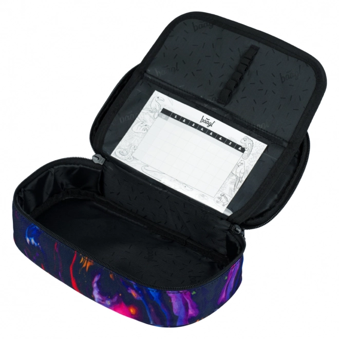BAAGL Core Marble Schultaschen-Set: Rucksack, Federmäppchen, Beutel