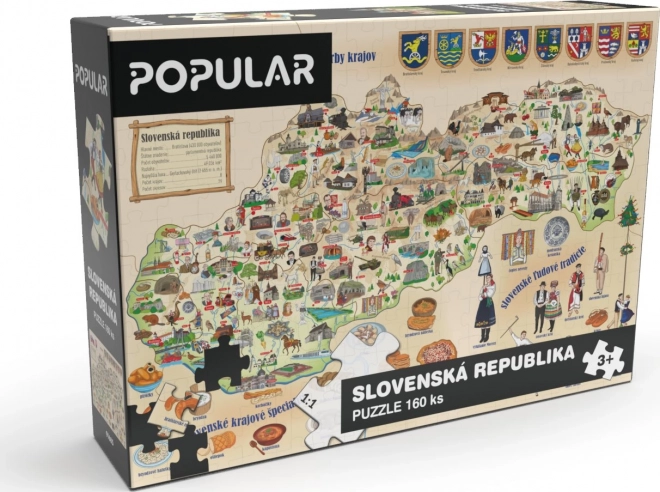 Beliebtes Slowakei-Puzzle 160 Teile