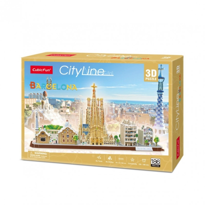 3D Panorama Puzzle Barcelona von CubicFun