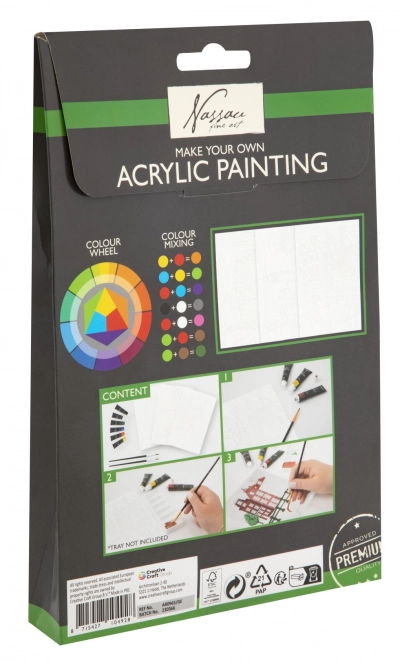 Acrylmalset - 4 verschiedene Motive