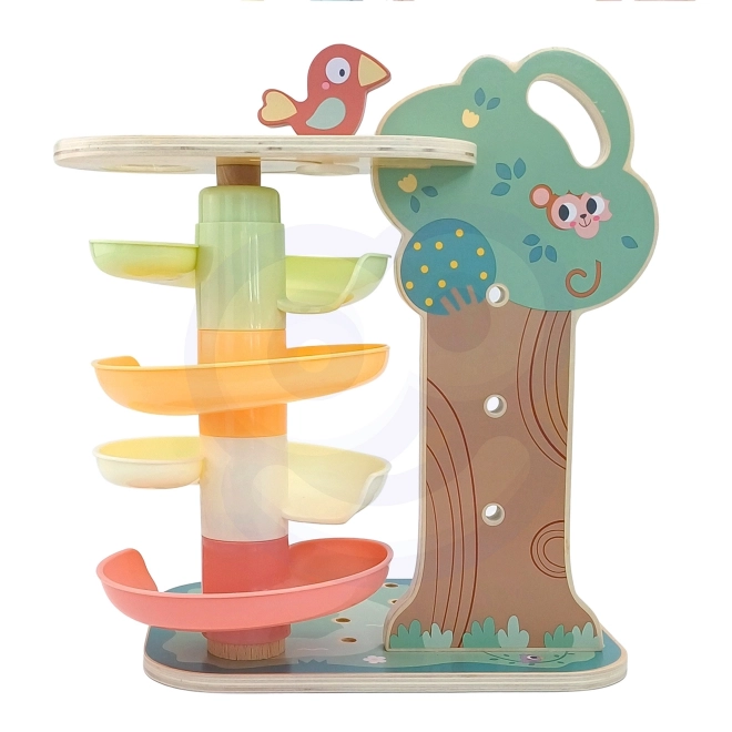 Aktivitätsspiel Baum Kugelbahn Montessori 4-in-1