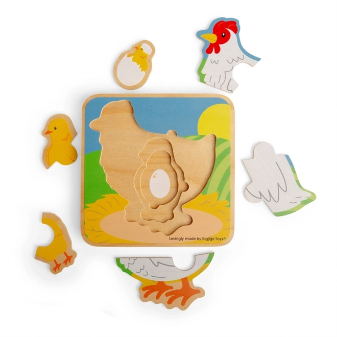 Puzzle Lebenszyklus Huhn von Bigjigs Toys